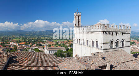 Palazzo dei Consoli, Gubbio in Umbria, Italia Foto Stock