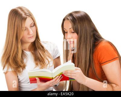 Due belle giovani ragazze dello studente Foto Stock