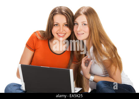 Due belle giovani ragazze dello studente Foto Stock