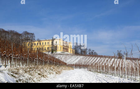Villa castello di Ludwig altezza in inverno Foto Stock