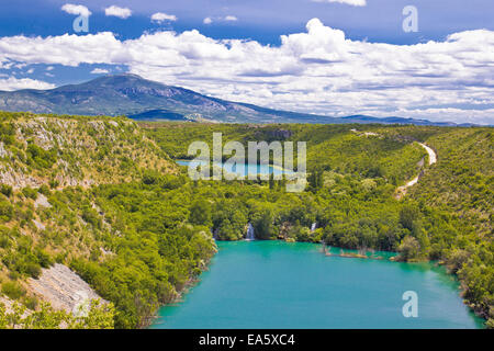 Fiume Krka parco nazionale di canyon Foto Stock