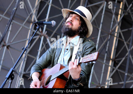 Barcellona - 25 Maggio: Adam verde e Binki Shapiro (BAND), esegue presso Heineken Primavera Sound Festival 2013. Foto Stock