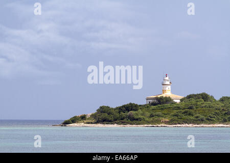 Faro Isla de Alcanada Foto Stock