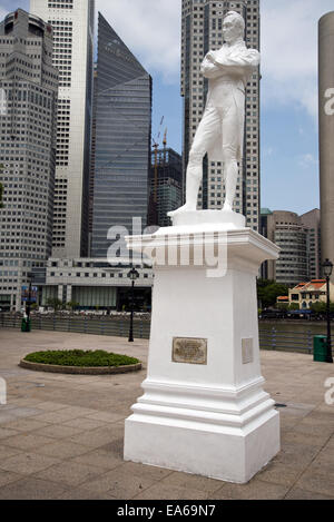 Raffles statua, Singapore Foto Stock