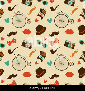 Hipster colorato modello senza giunture Foto Stock