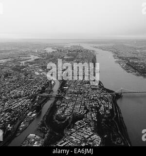 Stati Uniti d'America, New York New York City, vista aerea di Manhattan Foto Stock