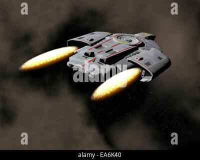 Astronave - 3D render Foto Stock