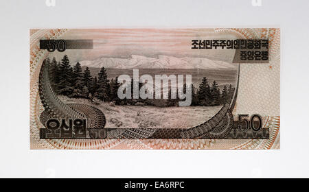 La Corea del Nord ha vinto 50 nota banca Foto Stock