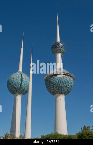 Kuwait Towers in Kuwait City, Kuwait Foto Stock