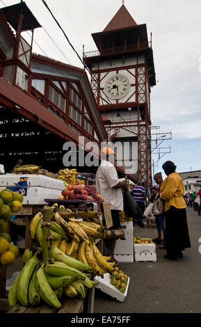 Georgetown, GUYANA. 7 Nov, 2014. 07 Novembre, 2014. Il Stabroek mercato nel cuore di Georgetown, Guyana è il principale mercato in città in corrispondenza della giunzione delle banchine e il minibus terminale. A base di pesce e di carne, frutta e verdura e di tutti i tipi di casa tenere le merci sono disponibili dalla i produttori sia al coperto che all'aperto. © Ralph Lauer/ZUMA filo/Alamy Live News Foto Stock