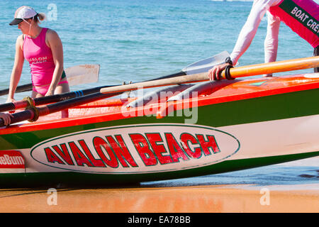 Sydney, Australia. 8 Novembre, 2014. Estate surfboat racing la concorrenza tra surfclubs situato a Sydney le spiagge del nord inizia a Bilgola Beach. Australia Credit: martin berry/Alamy Live News Foto Stock