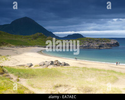 Spiaggia di sabbia nel nord della Norvegia Foto Stock