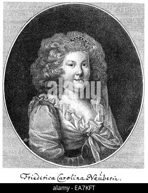Friederike Caroline Neuber, chiamato Die Neuberin, 1697 - 1760, un'attrice tedesca e direttore del teatro. Lei è uno dei più famo Foto Stock