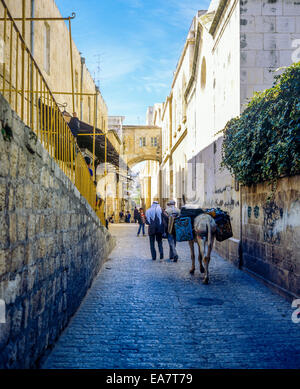 Via Dolorosa street Jerusalem Israel Foto Stock