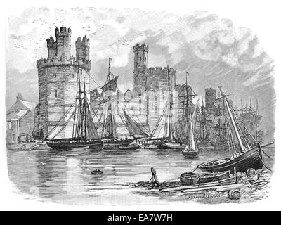 Carnarvon Castle Foto Stock