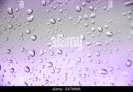 Abstract di colore violetto con sfondo acqua goccia Foto Stock