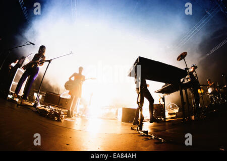 Barcellona - Jun 12: Trentemoller (danese musica elettronica produttore e multistrumentista di Copenaghen) le prestazioni. Foto Stock