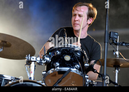 Barcellona - Jun 13: Machinedrum (American musica elettronica produttore e musicista) performance al Sonar Festival. Foto Stock