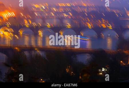 Arte del collage di ponti di Praga Foto Stock