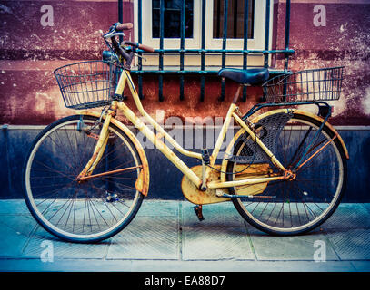 Vintage in bicicletta in Italia Foto Stock