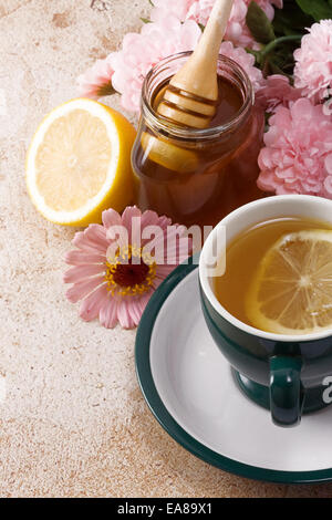 Tazza di tè e miele Foto Stock