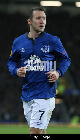 Liverpool, Regno Unito. 6 Nov, 2014. Aidan McGeady di Everton - UEFA Europa League - Everton vs Lille - Goodison Park Stadium - Liverpool - Inghilterra - 6 Novembre 2014 - Pic Simon Bellis/Sportimage. © csm/Alamy Live News Foto Stock