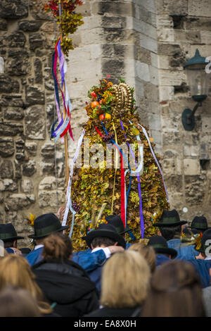 Tradizionale festa Hueter in Perchtoldsdorf, Bassa Austria, area di Vienna, Perchtoldsdorf Foto Stock