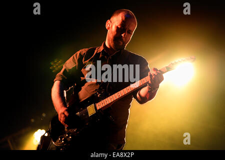 Barcellona - 30 Maggio: Mogwai (instrumental post-rock band della Scozia) esegue presso Heineken Primavera Sound Festival 2014. Foto Stock