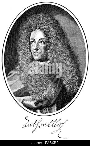 Anton Ulrich von Braunschweig-Wolfenbuettel, 1633 - 1714, il duca di Brunswick e Lueneburg, casa di Welf, poeta e romanziere del t Foto Stock