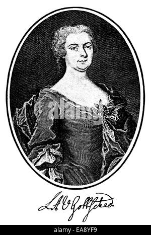 Luise Adelgunde Victorie Gottsched, 1713 - 1762, un poeta tedesco e traduttore, Portait von Luise Adelgunde Victorie Gottsched ( Foto Stock