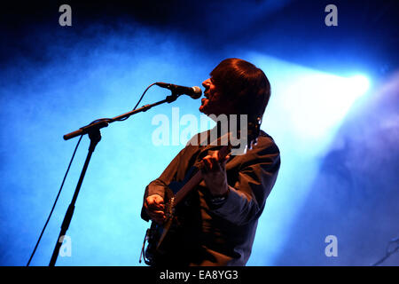 Barcellona - Lug 24: Abbey Road (banda tributo ai Beatles) esegue al Golden Revival Festival. Foto Stock