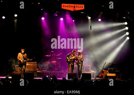 Barcellona - Lug 24: Abbey Road (banda tributo ai Beatles) esegue al Golden Revival Festival. Foto Stock