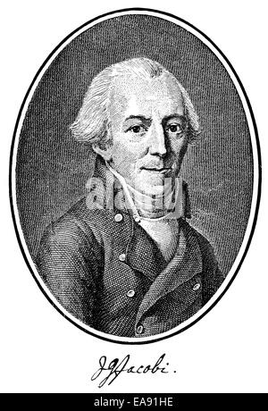 Johann Georg Jacobi, 1740 - 1814, un poeta tedesco e scrittore, Johann Georg Jacobi (1740 - 1814 ), ein deutscher Dichter und Publiz Foto Stock