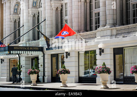 Lo storico Hotel Hermitage è un Beaux Arts gemma di un edificio, in Nashville, TN, Music City USA Foto Stock