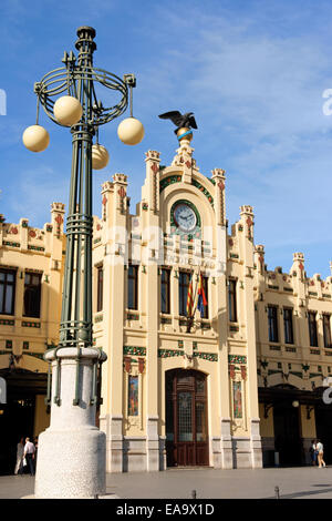 Valencia, Spagna - 31 Maggio 2010: Estacio del Nord o nord stazione ferroviaria di Valencia, Spagna. Foto Stock