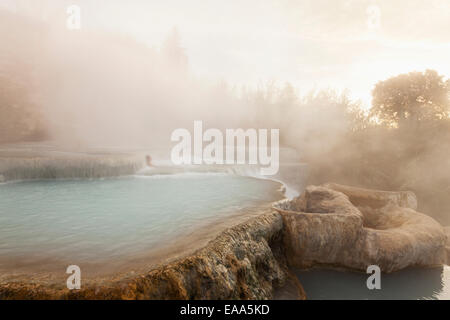 Cascate del Mulino a Saturnia, Toscana Foto Stock