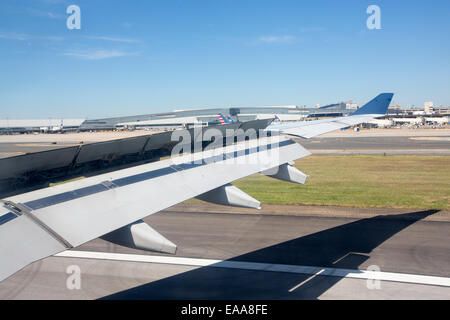 Atterraggio all'aeroporto di Philadelphia, Stati Uniti d'America. Foto Stock