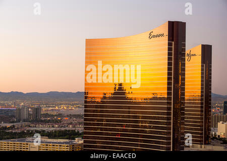 Sunrise sopra Las Vegas, Nevada, USA. Foto Stock