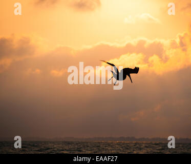 Tramonto [luce calda] seascape beach florida cloud Foto Stock