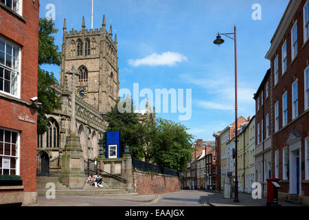 Nottingham City Centre. Chiesa di Santa Maria sul marciapiede alta. East Midlands England, Regno Unito Foto Stock