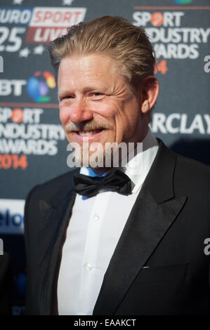 BT Sport Industry Awards tenutosi a Battersea Evolution - Arrivi. Dotato di: Peter Schmeichel dove: Londra, Regno Unito quando: 08 Maggio 2014 Foto Stock