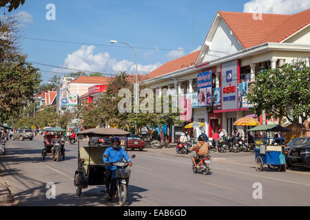 Cambogia Siem Reap Street scene. Foto Stock