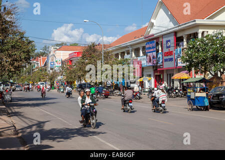 Cambogia Siem Reap Street scene. Foto Stock