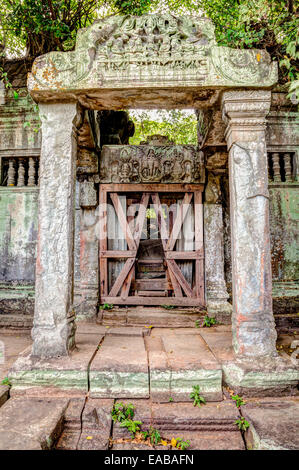 Cambogia, Beng Mealea Santuario ingresso, 12th. Secolo. Foto Stock