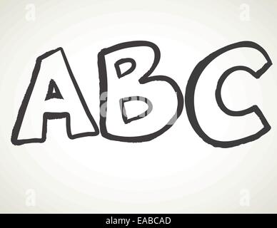 lettere disegnate Illustrazione Vettoriale