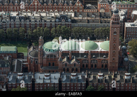 Una veduta aerea della Cattedrale di Westminster, chiesa madre della Chiesa cattolica in Gran Bretagna Foto Stock