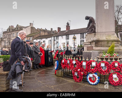 Skipton, nello Yorkshire, Regno Unito. 11 Novembre, 2014. Il giorno dell'Armistizio a Skipton, Regno Unito. 11.11.14 Credito: malcolm stoney/Alamy Live News Foto Stock