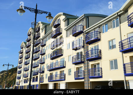 Napoleone appartamento sbarco edificio sulla spianata, Sandown, Isle of Wight, England, Regno Unito Foto Stock