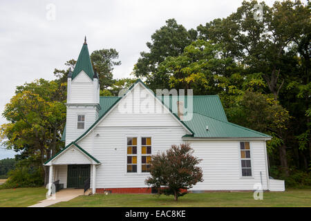 Un paese chiesa sulla isola di Tilghman Maryland USA Foto Stock