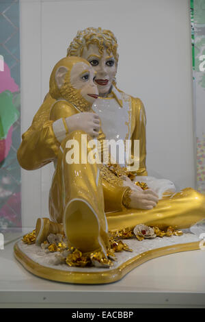 Michael Jackson e bolle di Jeff Koons sul display al Astrup Fearnley Art Museum di Oslo Foto Stock